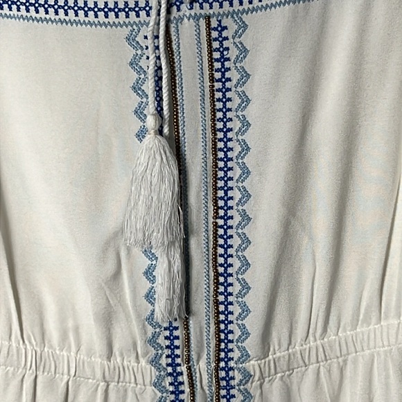 Kenji cream Beaded-sequined-Embroidered Front Sleeveless Lined dress size 8 - Picture 4 of 12